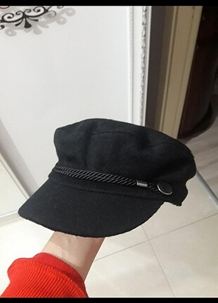  Beden siyah Renk Denizci şapkası