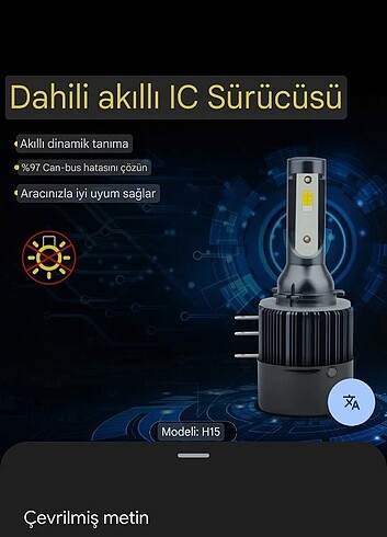 Beden LED Xenon ampül far H15