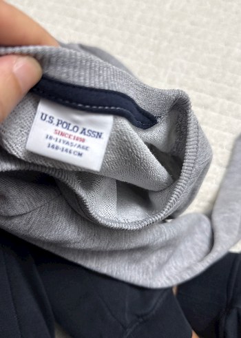 USPA Gri Erkek Sweatshirt - Görsel 3