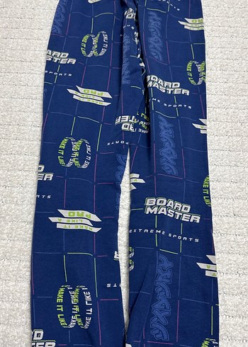 ErkekLacivert Baskılı Rahat Pantolon - Görsel 2