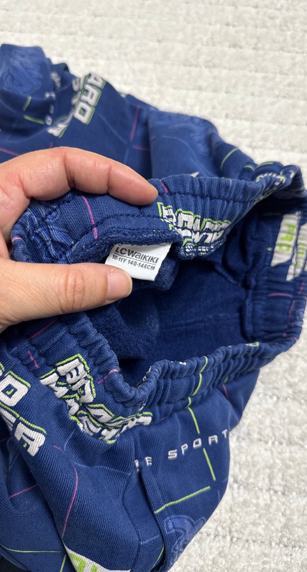 ErkekLacivert Baskılı Rahat Pantolon - Görsel 3