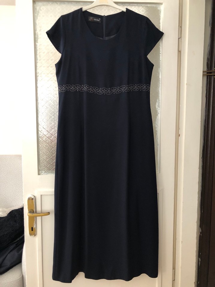 Siyah Dantelli Uzun Kollu Kadın Abiye Elbise - Görsel 5