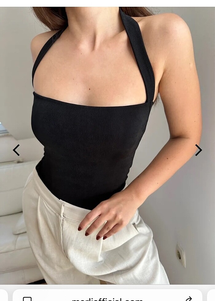 Merli askılı bluz - Görsel 4