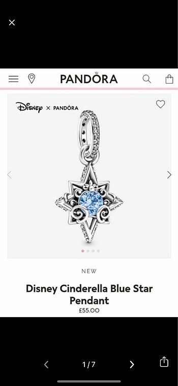 Işıltılı Taşlı Disney Charm