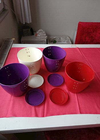 Üçsan Çok Kaliteli Saksı ve Tabağı - Görsel 2