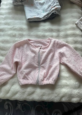 Kız Çocuk Pembe Düğmeli Yelek - Görsel 2