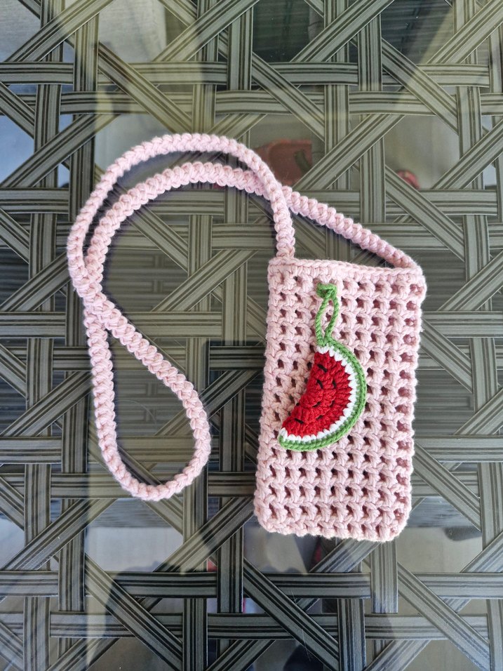 Renkli Nakışlı Örgü Kadın Çapraz Çanta - Görsel 2