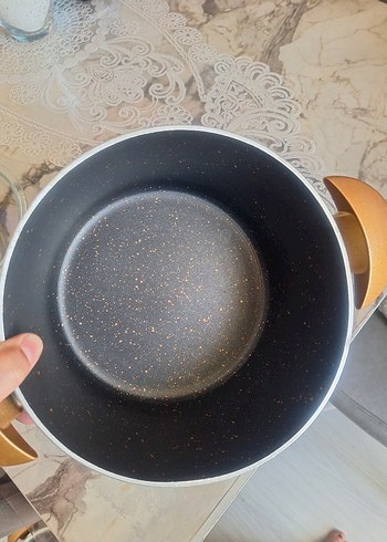  Beden altın Renk Altın Renkli 2 Parça Cam Kapaklı Tencere Seti