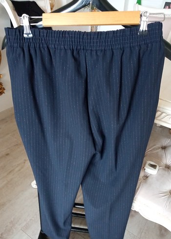 xl Beden lacivert Renk Lacivert Pilili Kadın Kumaş Pantolon