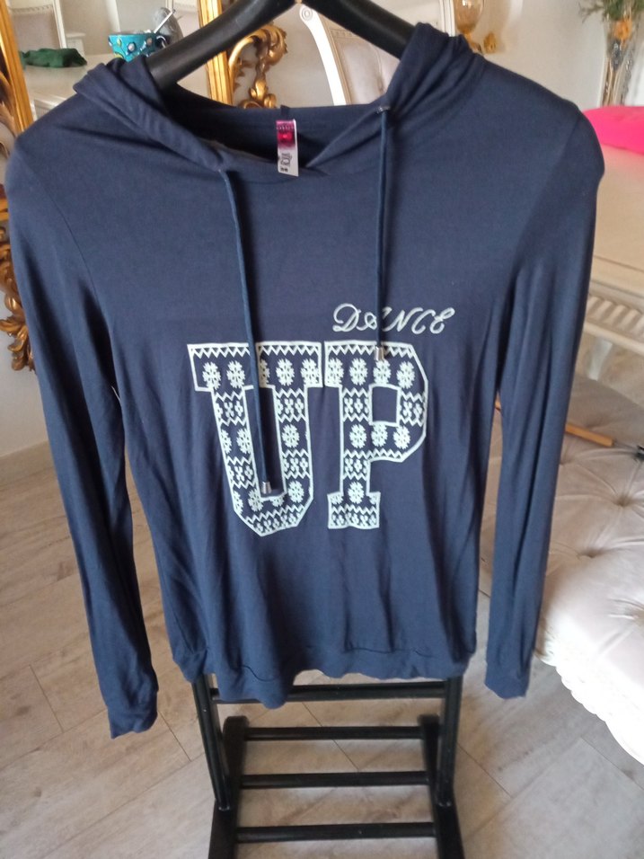 kapşonlu uzun kol tişört - Görsel 2