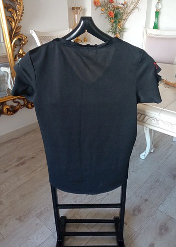 v yaka siyah tişört - Görsel 5