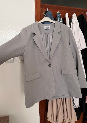 Zara Kadın Gri Blazer Ceket