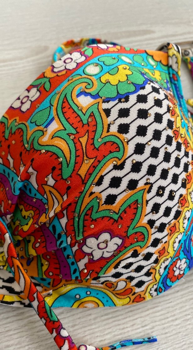 Renkli Bohem Püsküllü Bikini Üstü - Görsel 5