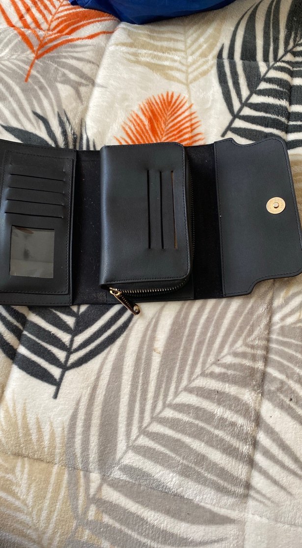 Siyah Deri Fermuarlı Kadın Cüzdan - Görsel 2