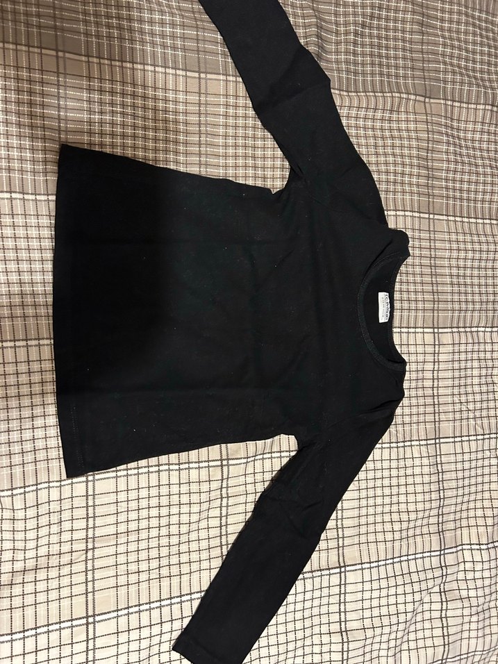 Kız Çocuk Uzun Kollu Gri Baskılı Tişört - Görsel 4