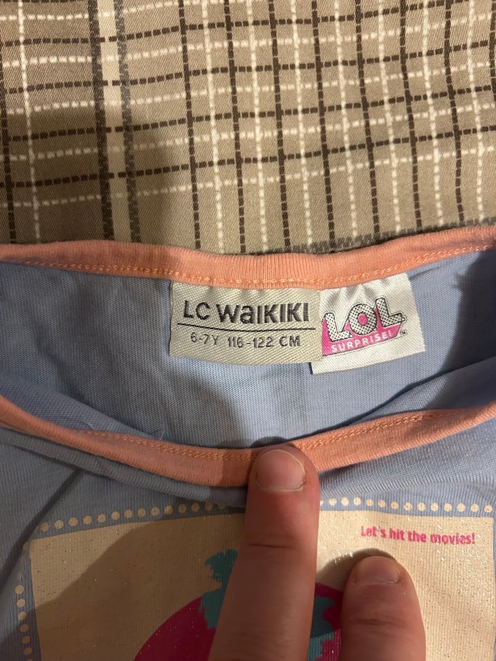 Kız Çocuk Uzun Kollu Gri Baskılı Tişört - Görsel 2