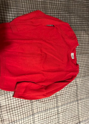 Kadın Kırmızı pamuklu Kazak - Görsel 5