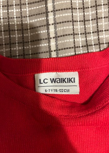 Kadın Kırmızı pamuklu Kazak - Görsel 4