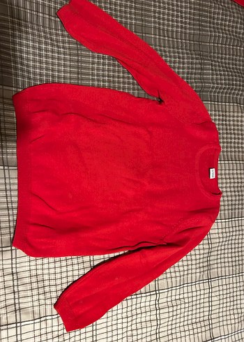 Kadın Kırmızı pamuklu Kazak - Görsel 2