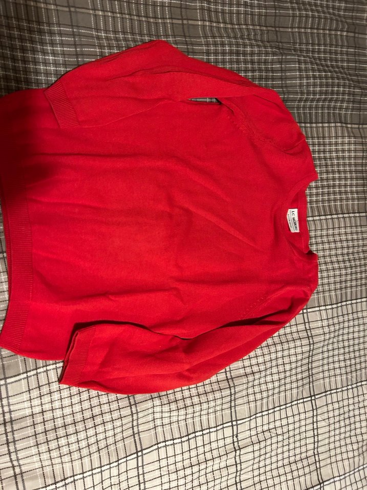 Kadın Kırmızı pamuklu Kazak - Görsel 5