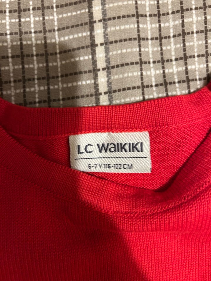 Kadın Kırmızı pamuklu Kazak - Görsel 4