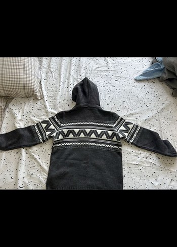 Kapüşonlu Örgü Hırka - Görsel 4