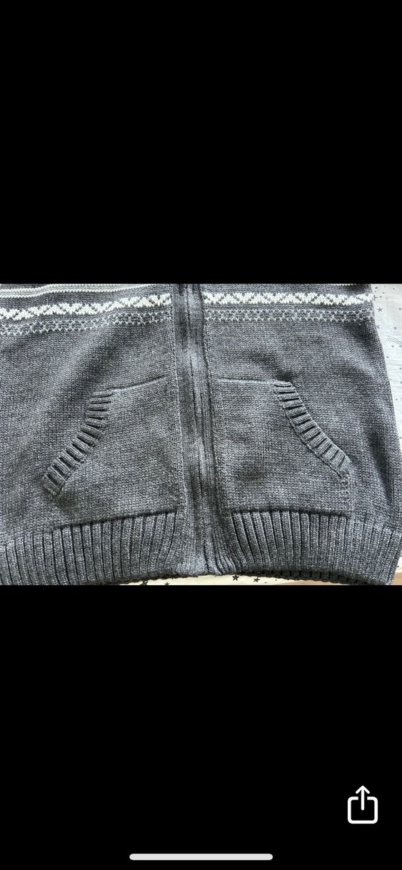 Kapüşonlu Örgü Hırka - Görsel 2