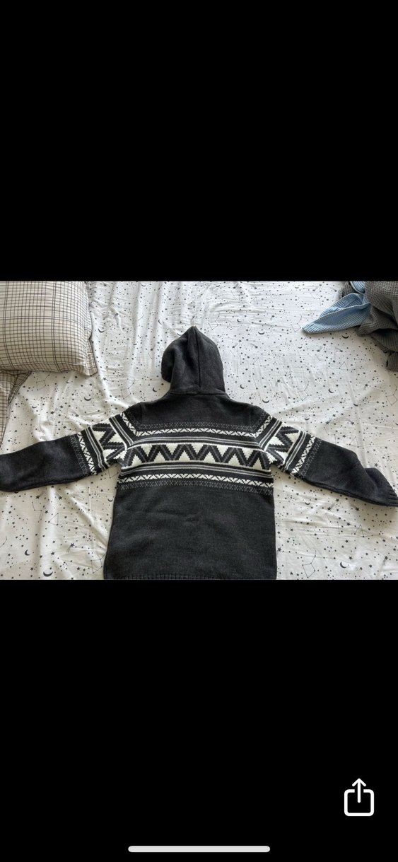 Kapüşonlu Örgü Hırka - Görsel 4