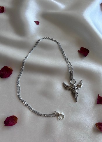 Çelik Minimalist Gri Gotik Kadın Kolye