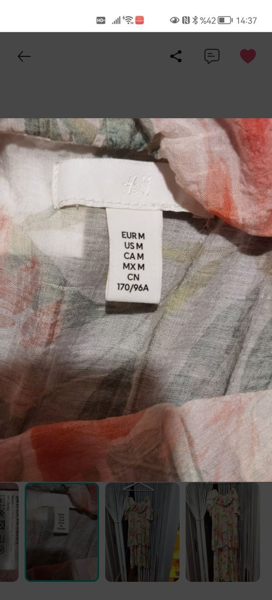 Romantik Çiçekli İnce Askılı Elbise — görsel 7/10