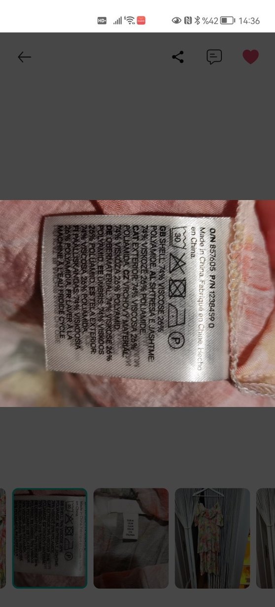 Romantik Çiçekli İnce Askılı Elbise — görsel 8/10