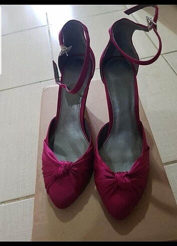 Stiletto ayakkabı fuşya dans ayakkabisi