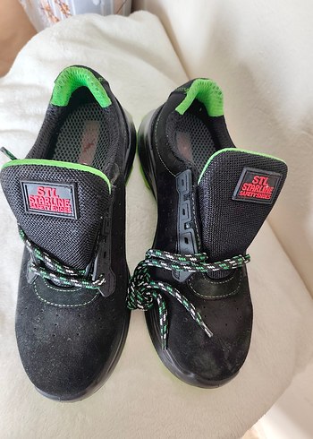 39 Beden Siyah unisex çelik burun iş ayakkabısı