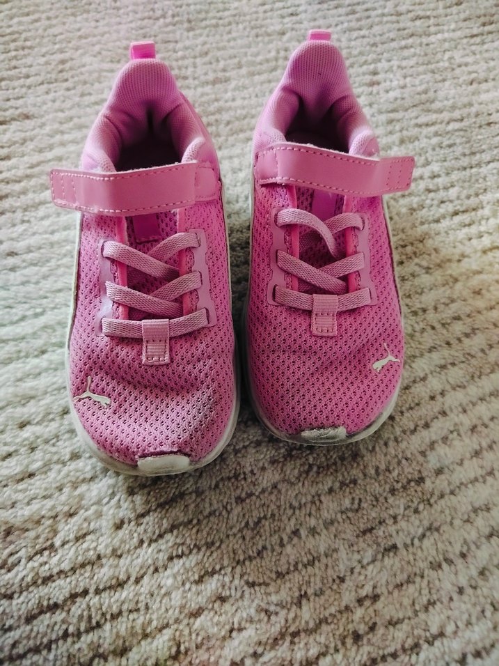 Kız Çocuk Pembe Baskılı Cırt Cırtlı Spor Ayakkabı - Görsel 3