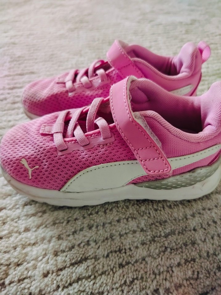 Kız Çocuk Pembe Baskılı Cırt Cırtlı Spor Ayakkabı - Görsel 4