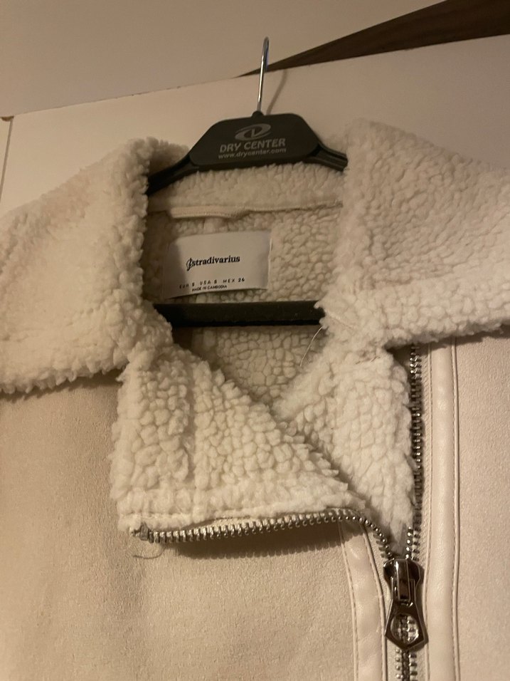 Beyaz Süet Kısa Kadın Ceket - Görsel 2