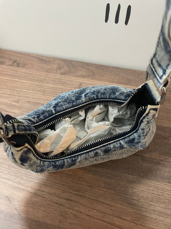 Mavi Batik Desenli Kot Kadın Çanta - Görsel 4