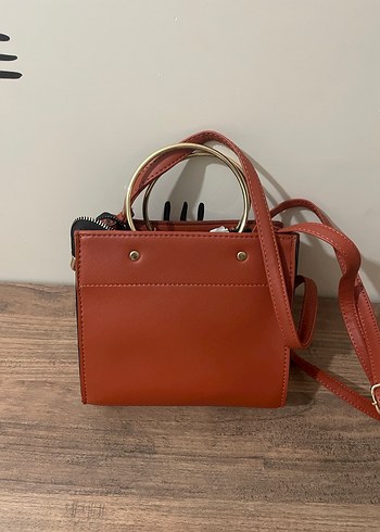 Minimalist Kahverengi Deri Kadın Çanta - Görsel 2