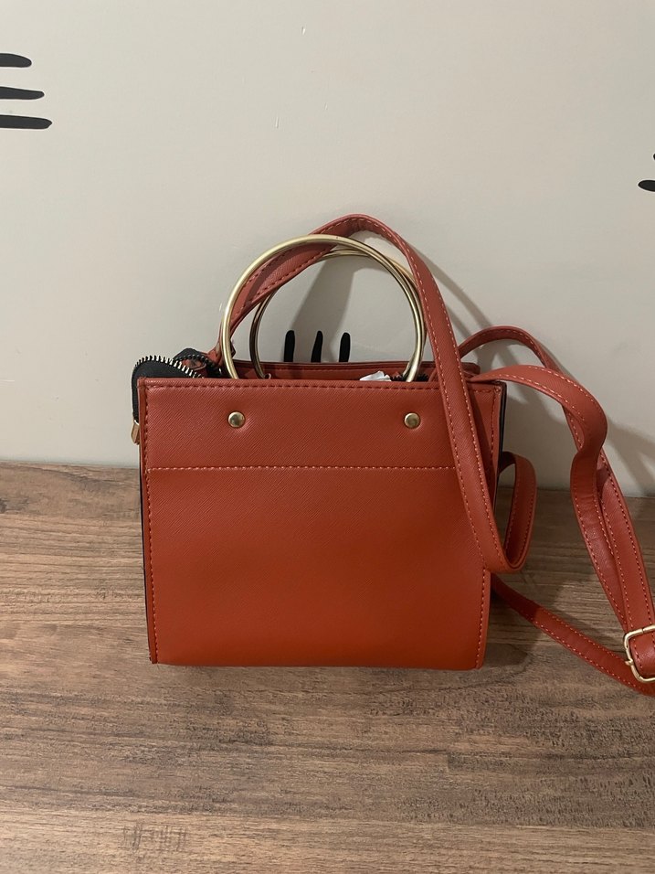 Minimalist Kahverengi Deri Kadın Çanta - Görsel 2