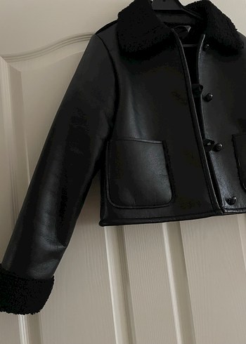 Zara Siyah Deri Ceket - Görsel 3