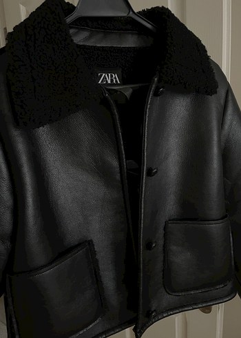 Zara Siyah Deri Ceket - Görsel 6