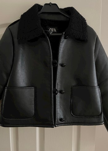 Zara Siyah Deri Ceket - Görsel 2