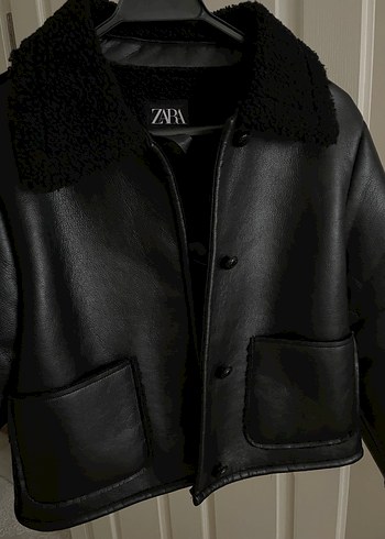 Zara Siyah Deri Ceket - Görsel 7