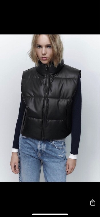 Zara deri yelek - Görsel 2