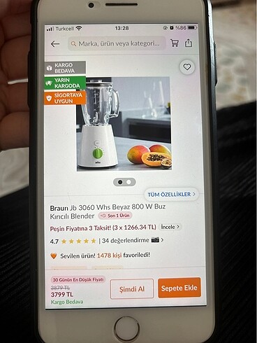 Braun 4 bıçaklı blendır