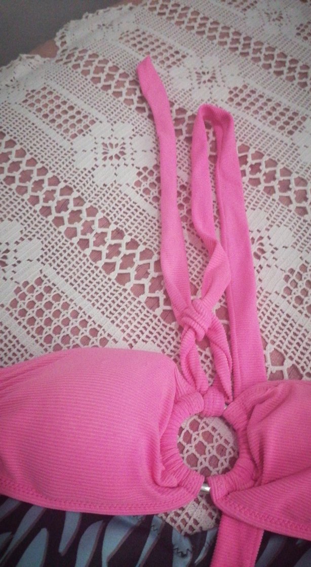 Renkli Zebra Desenli Mini Bikini Üstü - Görsel 5