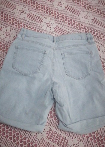 Mavi Loose Fit Mini Denim Şort - Görsel 5