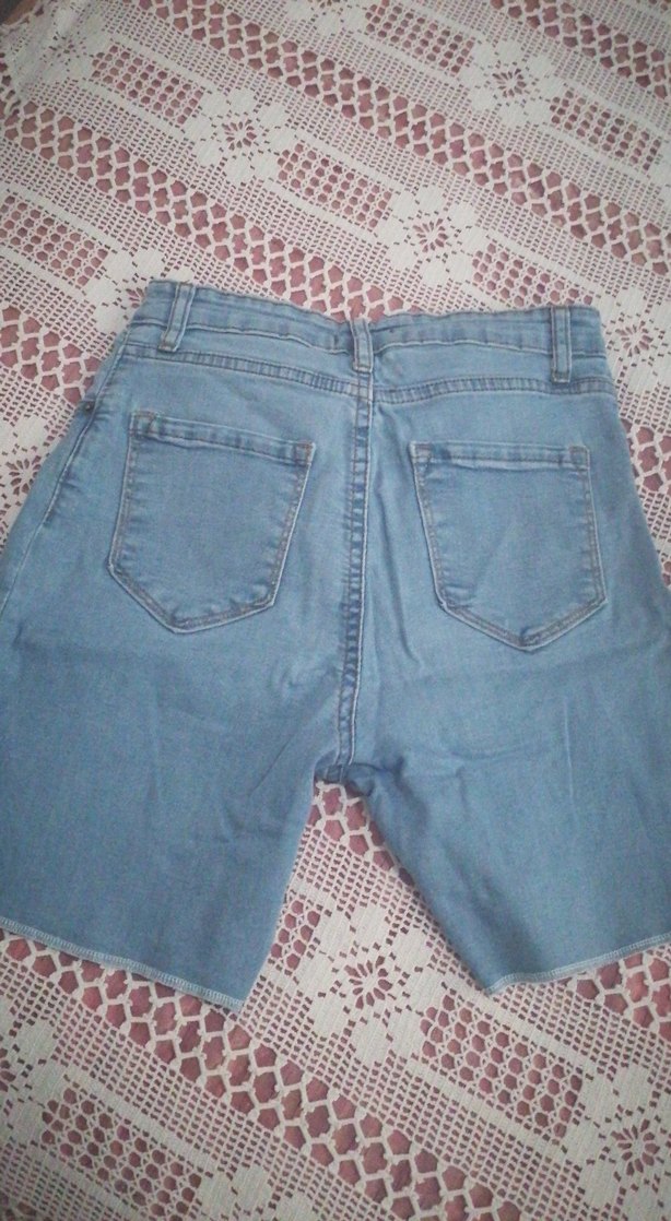 Mavi Rahat Kesim Kısa Kot Şort - Görsel 5