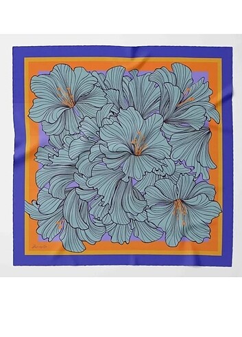 Diğer ZERAFETİM Zentagle Desen Twill İpek Eşarp