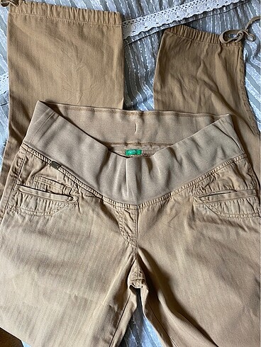 s Beden camel Renk Benetton hamile pantolon